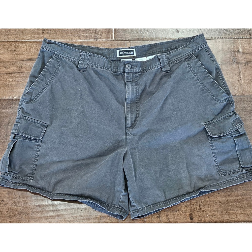 Columbia Mens Cargo Shorts Size 44 Gray Cotton‎ Canvas Hiking Utility AM4378